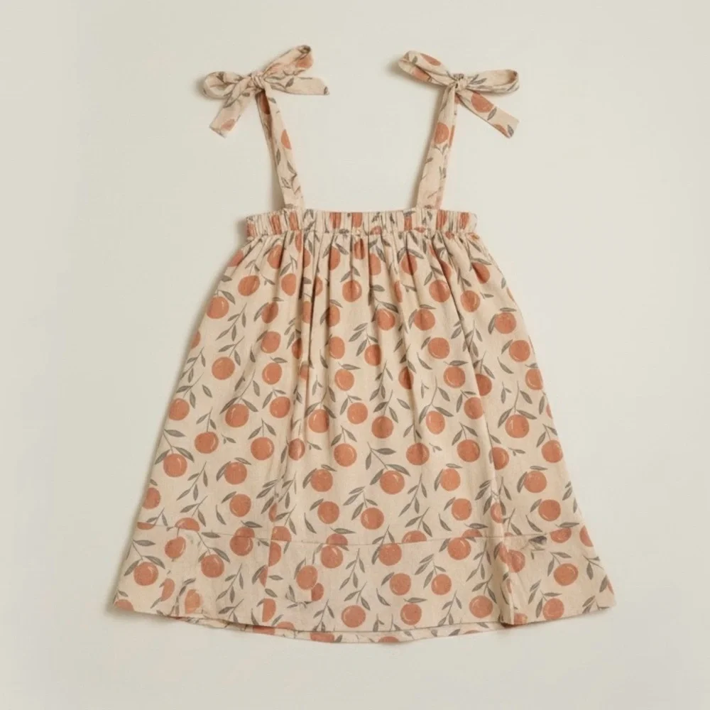 rylee and cru orange dress Rylee + Cru | Dresses | Nwt Rylee Cru Peaches Shoulder Tie Dress Linen  Blend 67y Cream Orange